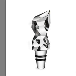 Orrefors Tokyo Carat City Wine Stoppers W Rounded Rubber Bottom New In Box